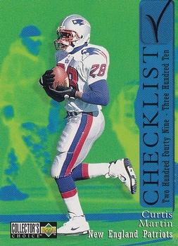Curtis Martin New England Patriots 1997 Upper Deck Collector's Choice NFL Checklist #308